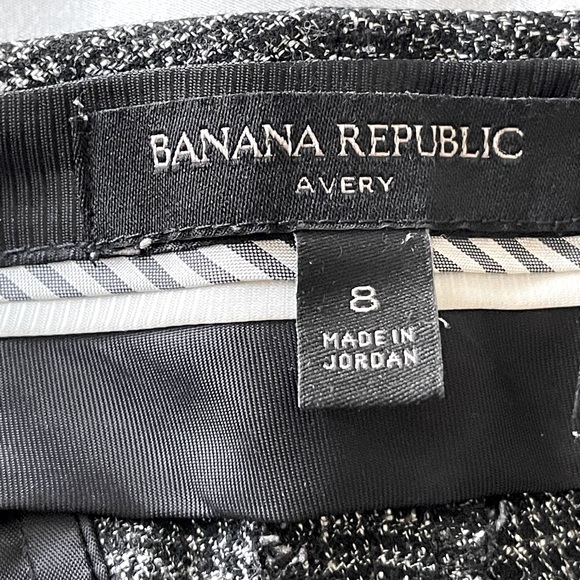 Banana Republic Avery Trouser Pants in Black and White (size 8) - Picture 2 of 10